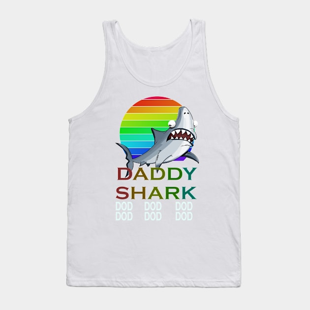 daddy shark dod dod dod t-shirt Tank Top by stof beauty